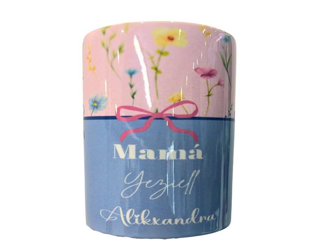 Taza en cerámica 11oz con diseño de madres.